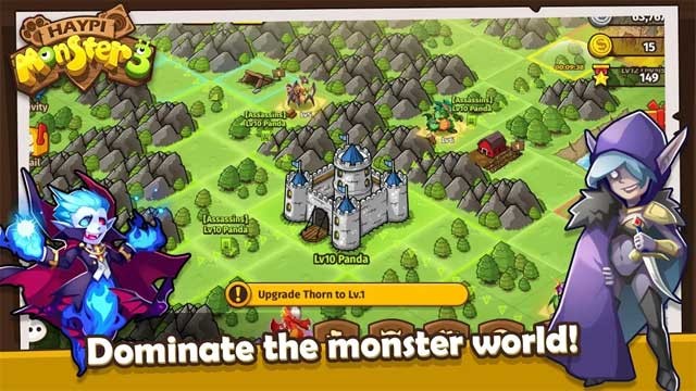 Thống trị thế giới quái vật kỳ diệu trong game Haypi Monster 3 Android