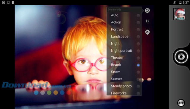 Giao diện ứng dụng HD Camera Pro