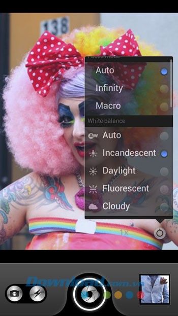 Nhiều tùy chọn chế độ chụp trên HD Camera Pro