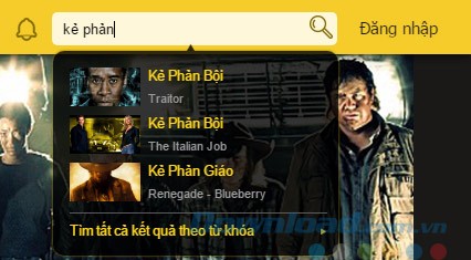 Tìm kiếm phim trên HDViet