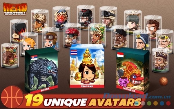 Game bóng rổ Head Basketball cho Mac có tới 19 nhân vật độc đáo