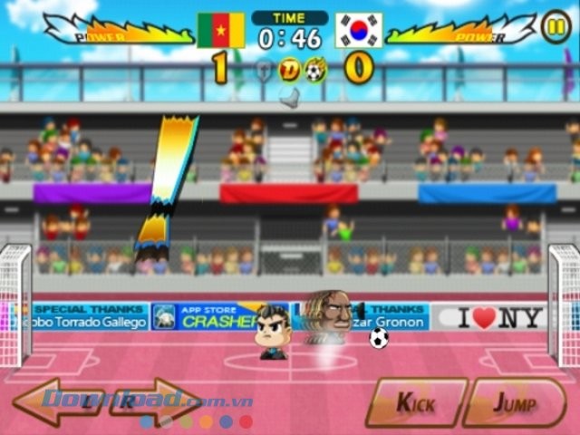 Giao diện game Head Soccer