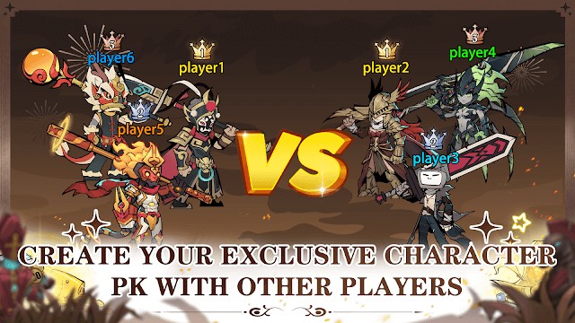 Tạo ra nhân vật độc đáo, PK với những người chơi khác