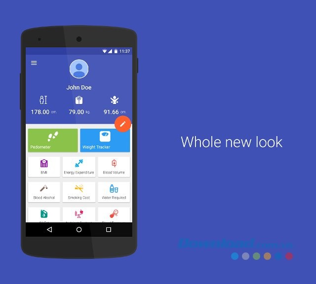 Health Manager sở hữu giao diện siêu