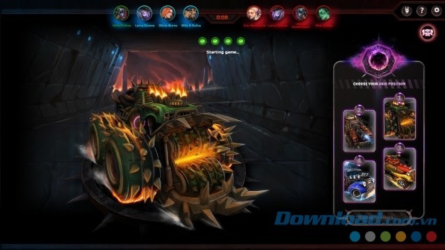 Màn hình chờ đợi những người chơi khác trong game đua xe chiến đấu miễn phí Heavy Metal Machines cho máy tính