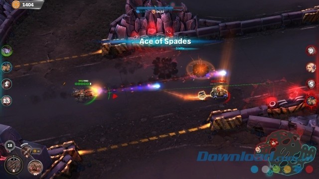 Sử dụng các tuyệt chiêu đỉnh cao trong game đua xe chiến đấu miễn phí Heavy Metal Machines cho máy tính