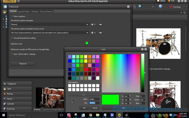 Các lựa chọn cài đặt