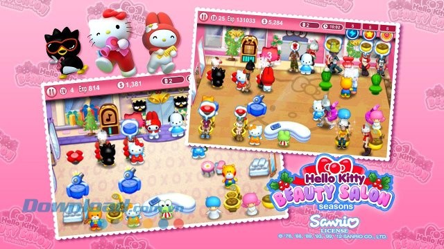 Các bối cảnh trong game Hello Kitty Christmas