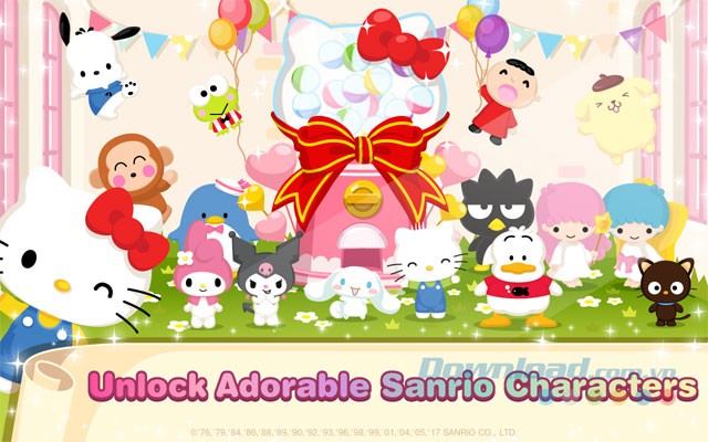 Mở khóa hơn 30 nhân vật của Sanrio