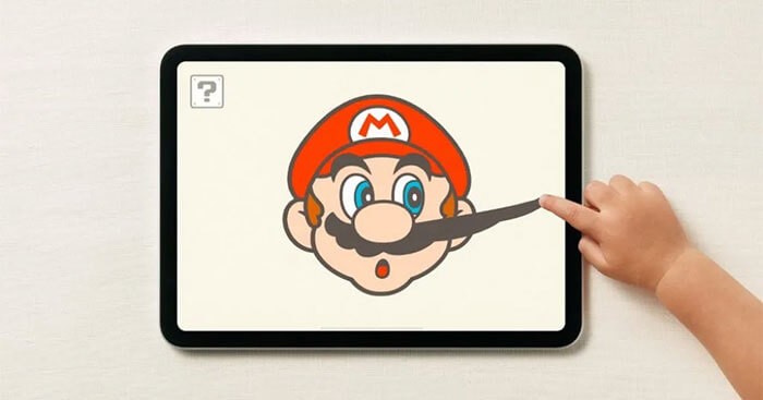 Kéo giãn, xoay và chọc vào mặt của Mario, và Mario sẽ phản ứng lại