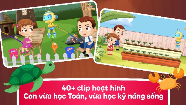 Hơn 40 video hoạt hình, vừa học Toán, vừa học kỹ năng sống