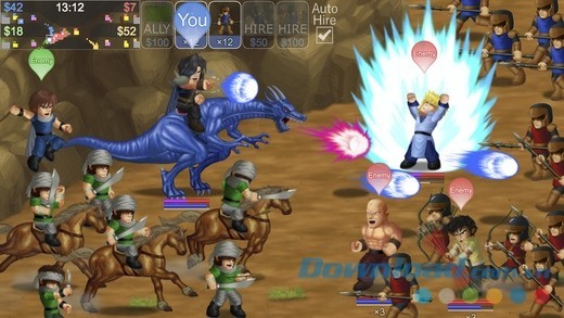 Sức mạnh của người hùng trong Hero Fighter X cho iOS dễ khiến bạn liên tưởng tới truyện tranh 7 viên ngọc rồng kinh điển
