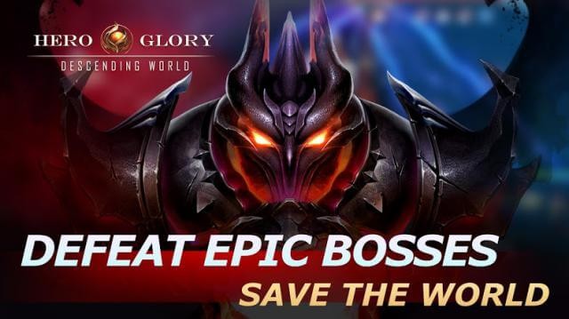 Đánh bại những trùm quái vật mạnh mẽ để cứu thế giới trong game Hero Glory: Descending World