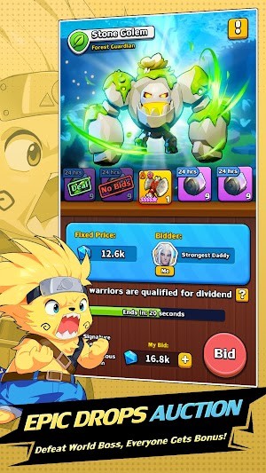 Đánh bại trùm thế giới, nhận chiến lợi phẩm giá trị