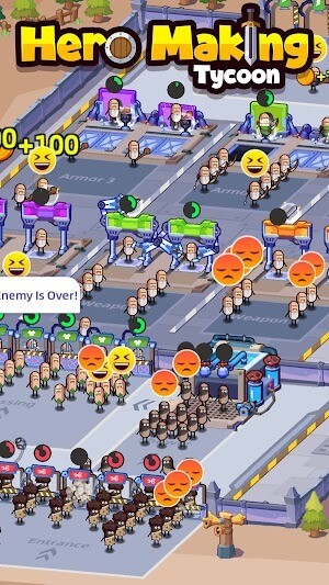 Hero Making Tycoon cho bạn quản lý nhà máy sản xuất anh hùng