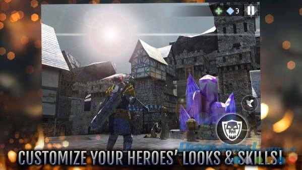 Tùy biến diện mạo và kỹ năng anh hùng Heroes and Castles 2 cho Android