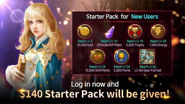 Game thủ sẽ nhận được nhiều vật phẩm miễn phí khi bắt đầu chơi