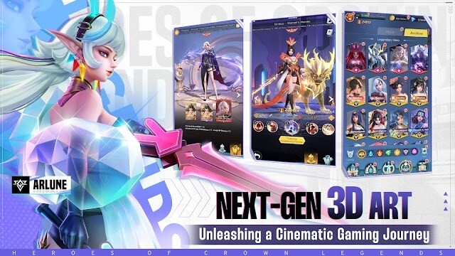 Game Heroes of Crown Legends sở hữu nghệ thuật 3D thế hệ mới