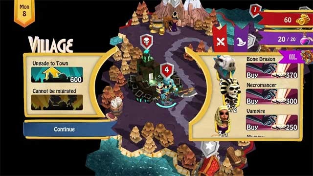 Heroes of Flatlandia for Android có nhiều bản đồ khu vực khác nhau