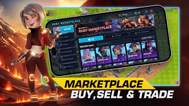 Mua bán và giao dịch ở chợ trong game Heroes of Mavia