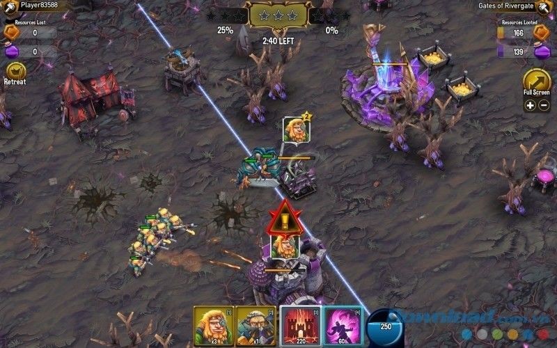 Giao diện chính của game chiến thuật miễn phí Heroes of Paragon cho Windows, Mac và Linux