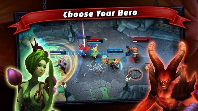 Chọn anh hùng bạn muốn trong Heroes of SoulCraft cho Android