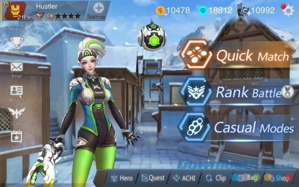 Thiết kế đồ họa đẹp hoàn hảo trên mobile của Heroes of Warfare cho Android