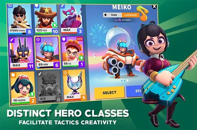 Thu thập các nhân vật cá tính thuộc nhiều lớp đa dạng