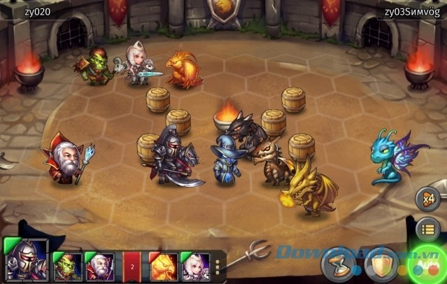 Làm quen với phương pháp điều khiển trong game chiến thuật miễn phí Heroes Tactics cho máy tính
