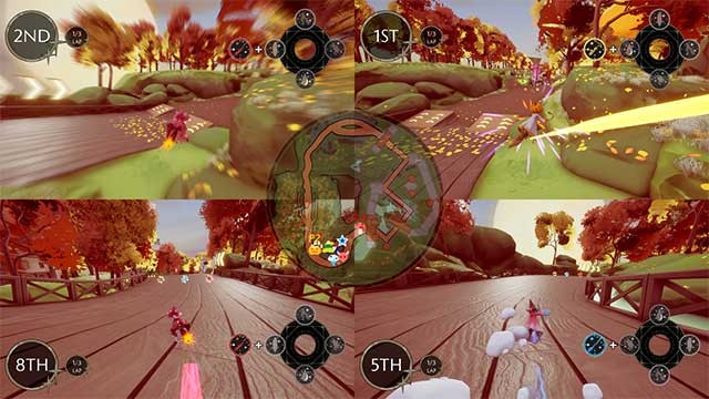 Cạnh tranh cùng bạn bè trong chế độ chia màn hình nhiều người chơi