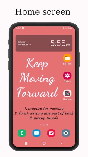 Heynote cho bạn viết ghi chú lên màn hình chính