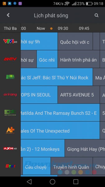 Lịch phát sóng truyền hình