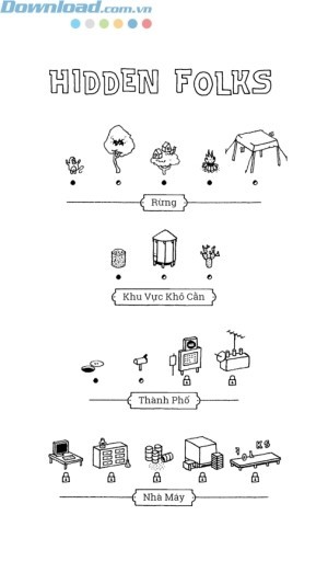 Nhiều khu vực khác nhau