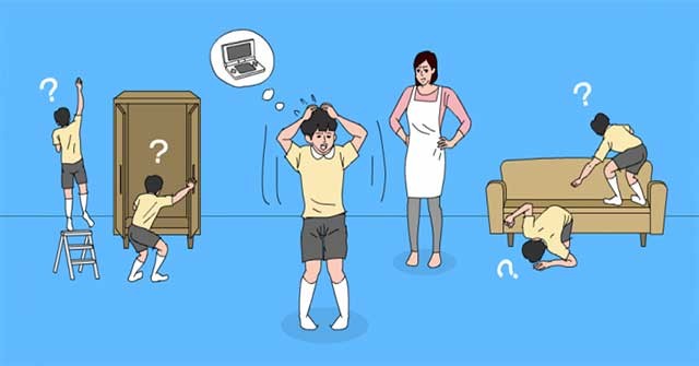 Trong Hidden My Game By Mom 3, bạn sẽ tiếp tục nhiệm vụ tìm máy chơi game bị mẹ giấu