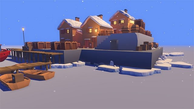 Bối cảnh ngôi làng tuyết trắng