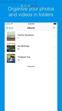 Tổ chức ảnh và video trong các thư mục