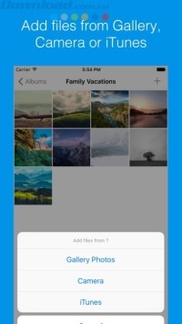thêm file vào bộ sưu tập ảnh