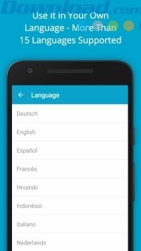 Hỗ trợ tới 15 ngôn ngữ