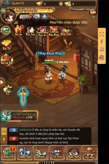 Giao diện game Hiệp Khách H5