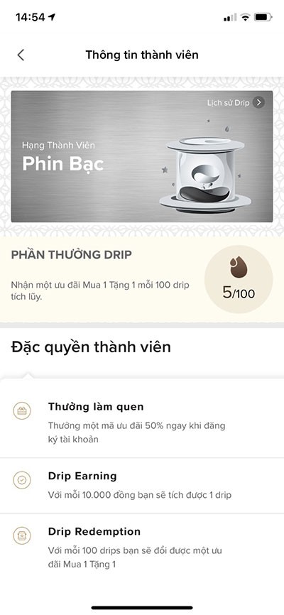 App Highlands Coffee cho iOS