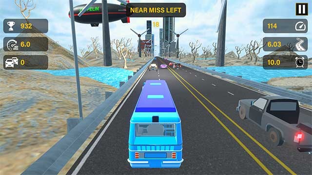 Highway Bus Rush là game mô phỏng đua xe bus trên đường cao tốc