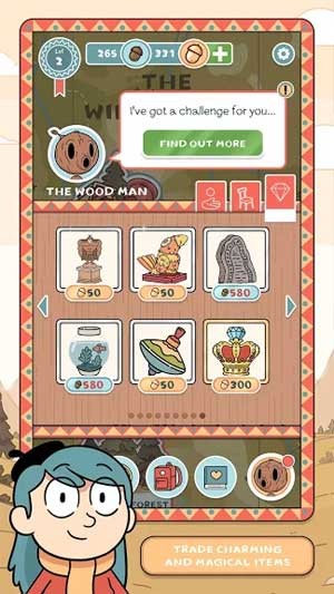 Trao đổi vật phẩm với Wood Man