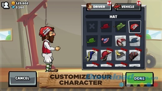 Hill Climb Racing 2 cho iOS có hệ thống trang phục nhân vật phong phú