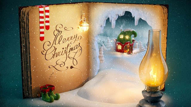Ảnh nền Merry Christmas - Hình cuốn sách