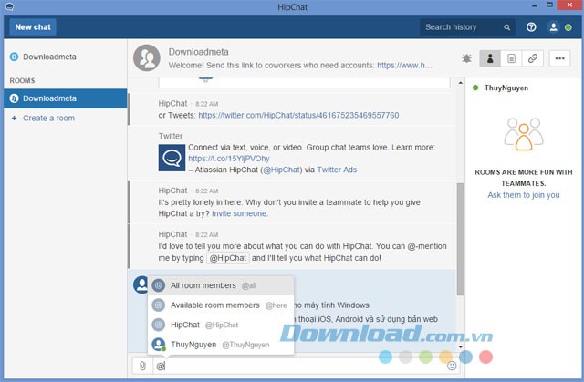 Đề cập thành viên trong nhóm
