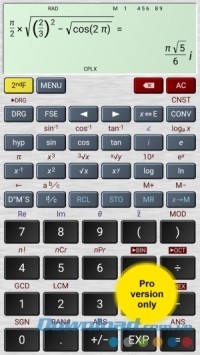 HiPER Scientific Calculator cho Android tính toán chính xác