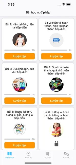 Học ngữ pháp Tiếng Anh 123 cho iOS