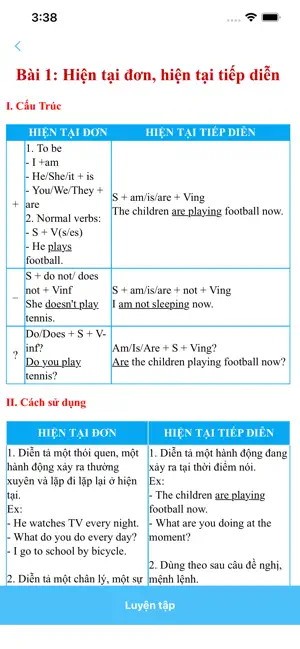 Học ngữ pháp Tiếng Anh 123 cho iOS