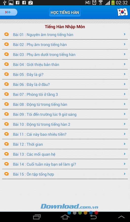 Học tiếng Hàn for Android