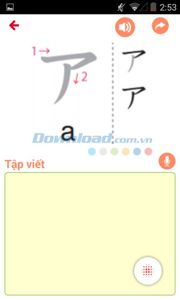 Tập viết chữ cái tiếng Nhật